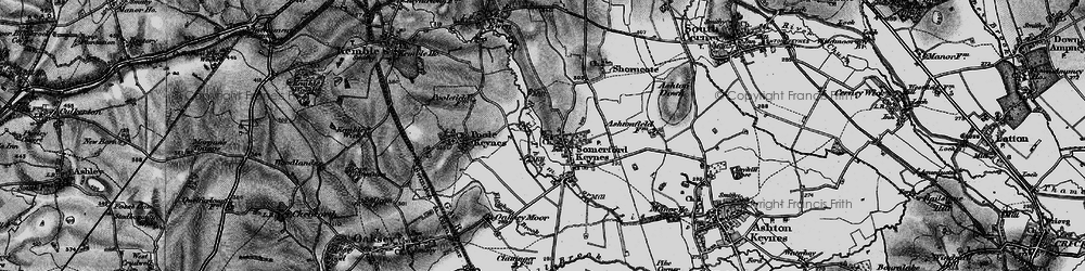 Old map of Somerford Keynes in 1896