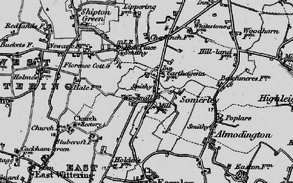 Old map of Somerley in 1895