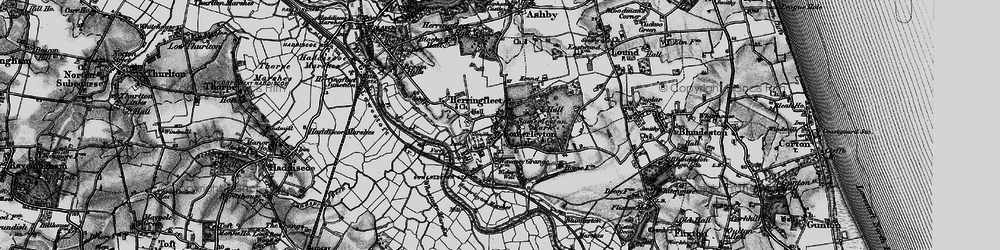 Old map of Somerleyton in 1898