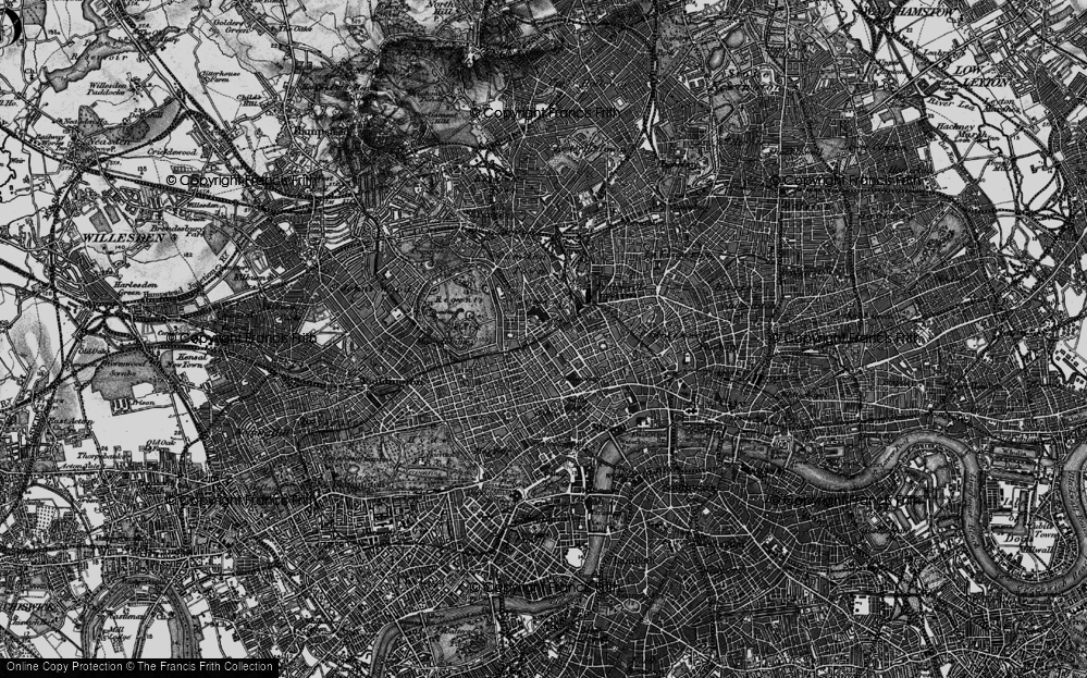 Old Map of Somers Town, 1896 in 1896