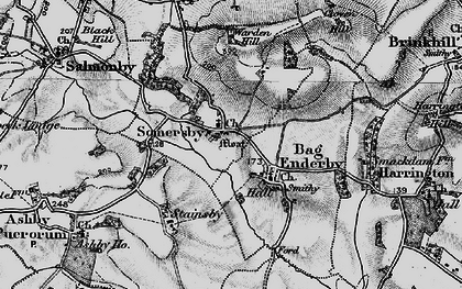 Old map of Somersby in 1899