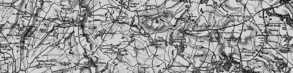 Old map of Somersby in 1899