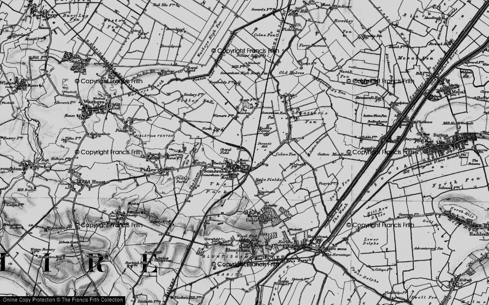 Old Map of Somersham, 1898 in 1898