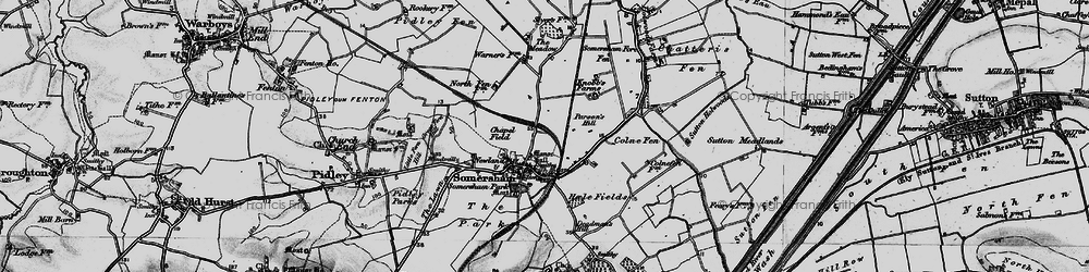 Old map of Somersham in 1898