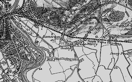 Old map of Somerton in 1897