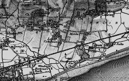 Old map of Sompting in 1895