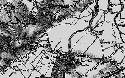 Old map of Sonning Eye in 1895