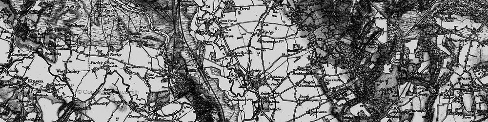 Old map of Sopley in 1895
