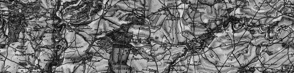 Old map of Bullpark Wood in 1897