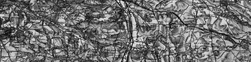 Old map of Sothall in 1896