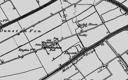 Old map of Blankney Fen in 1899