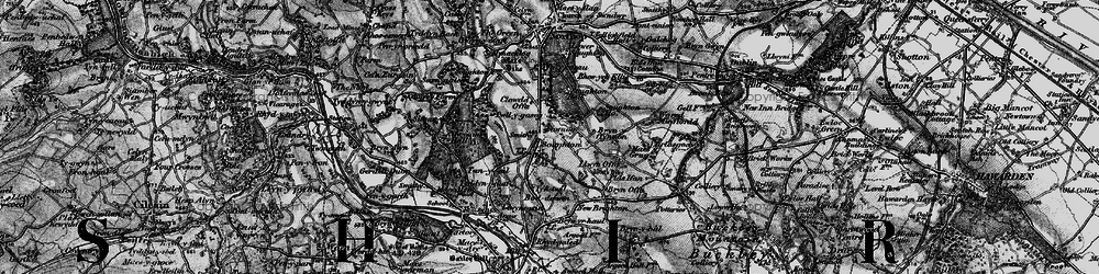 Old map of Soughton in 1896