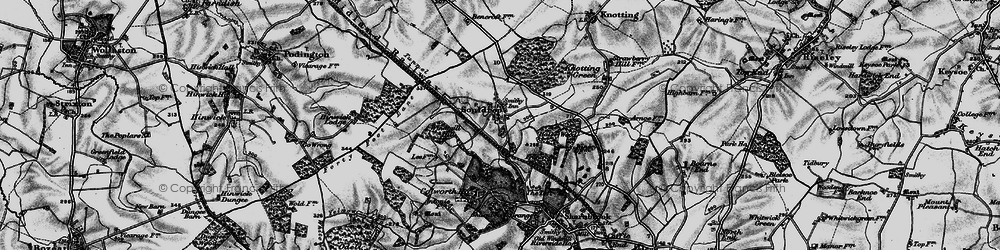 Old map of Souldrop in 1898