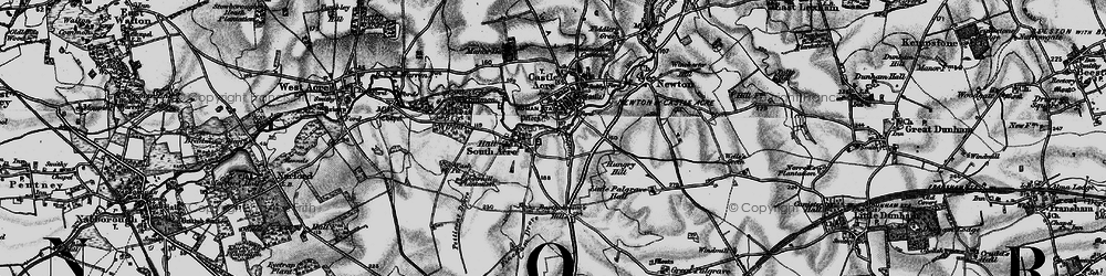 Old map of South Acre in 1898