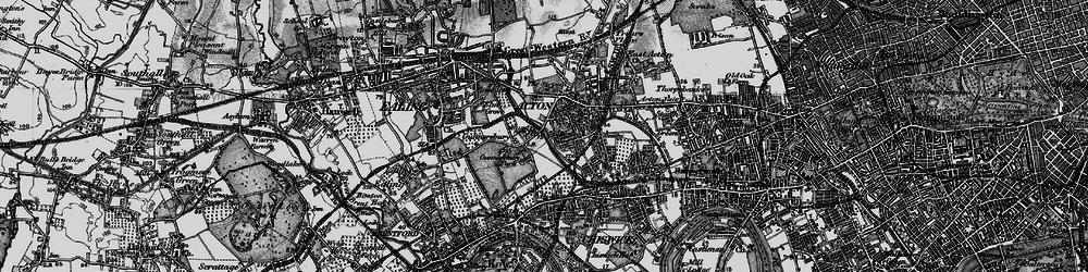 Old map of South Acton in 1896