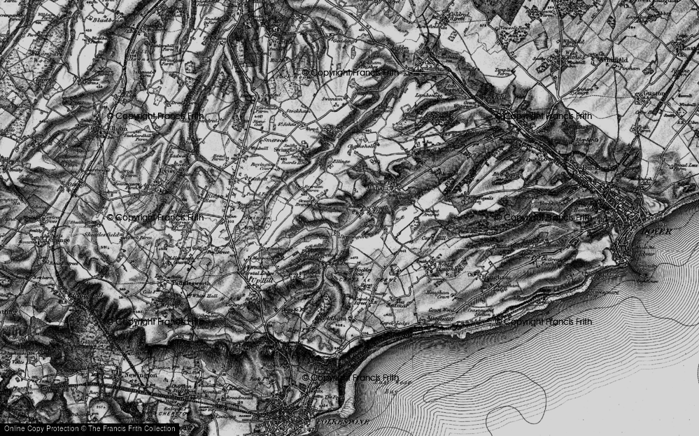 Old Map of South Alkham, 1895 in 1895