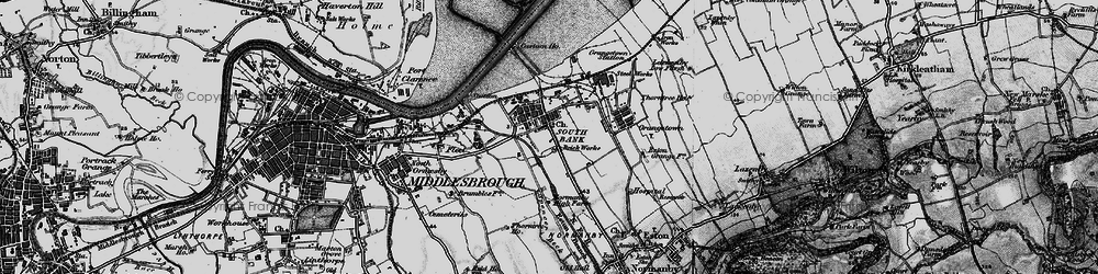 Old map of South Bank in 1898