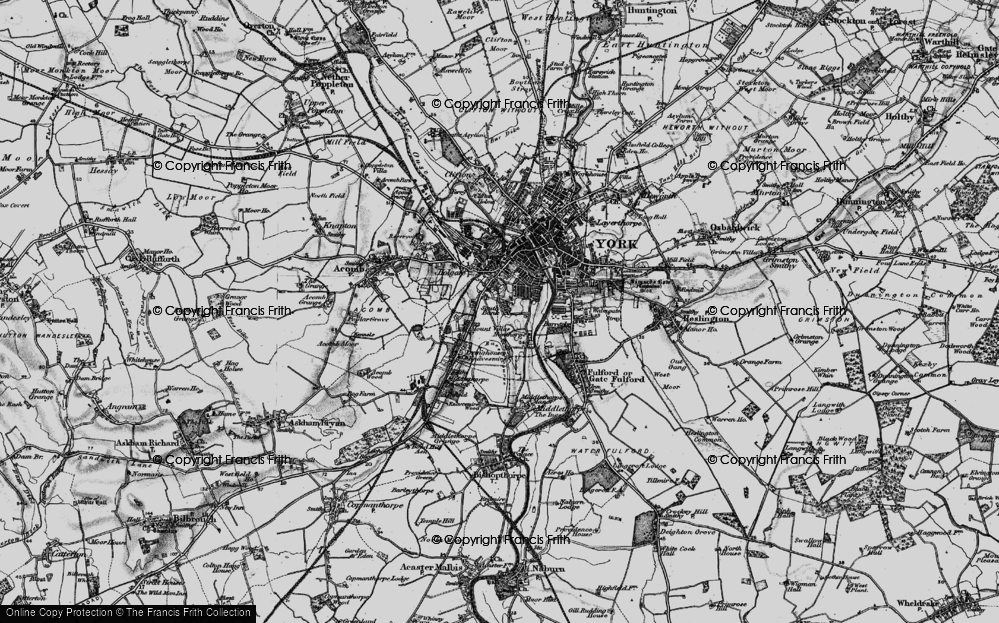 Old Map of South Bank, 1898 in 1898