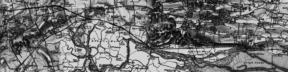 Old map of South Benfleet in 1896