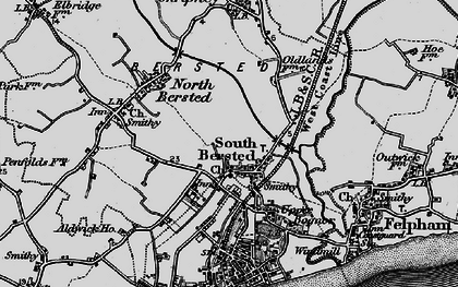 Old map of South Bersted in 1895