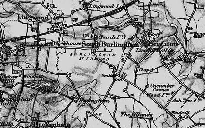 Old map of South Burlingham in 1898