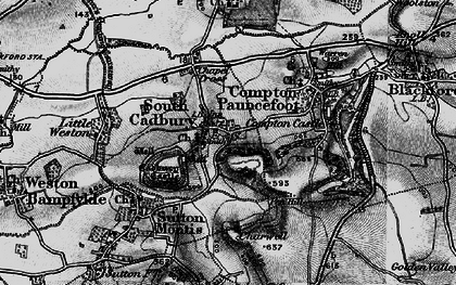 Old map of South Cadbury in 1898