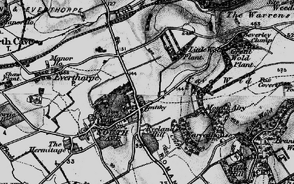 Old map of South Cave in 1895