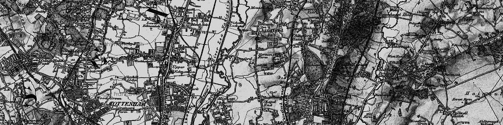 Old map of South Chingford in 1896