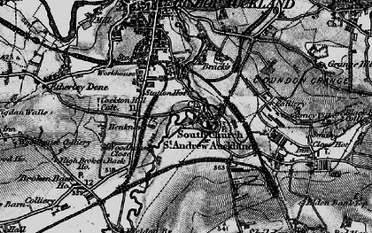 Old map of South Church in 1897