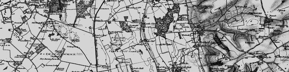 Old map of Bunny Hill in 1898