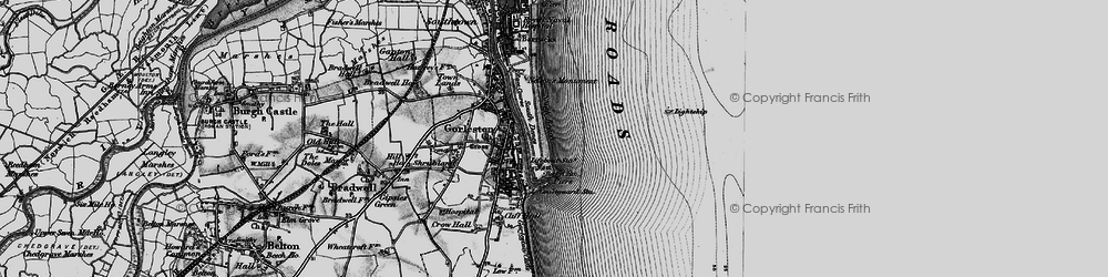 Old map of South Denes in 1898