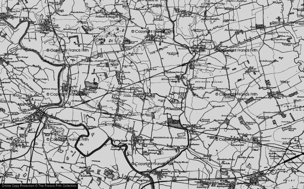 Old Map of Historic Map covering Bowland Ho in 1895