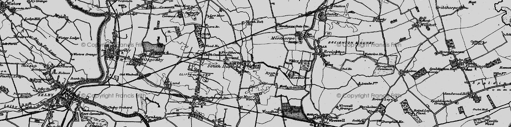 Old map of Bowthorpe Hall in 1895