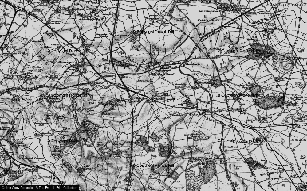Old Map of South Elmsall, 1896 in 1896