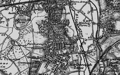 Old map of South Farnborough in 1895