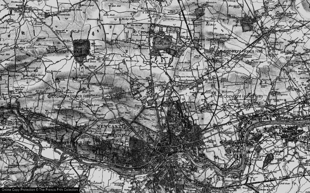 Historic Ordnance Survey Map of South Gosforth, 1897