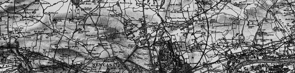 Old map of South Gosforth in 1897