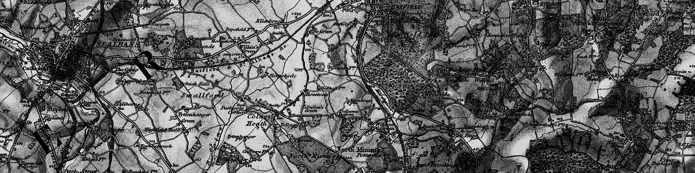 Old map of South Hatfield in 1896