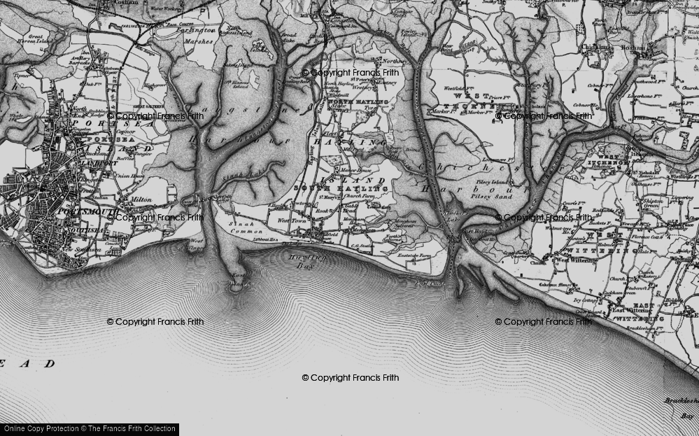 Old Map of South Hayling, 1895 in 1895