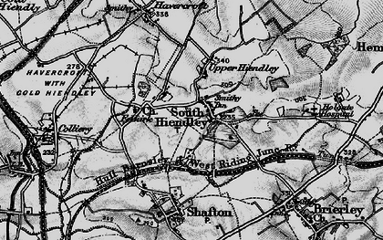 Old map of South Hiendley in 1896