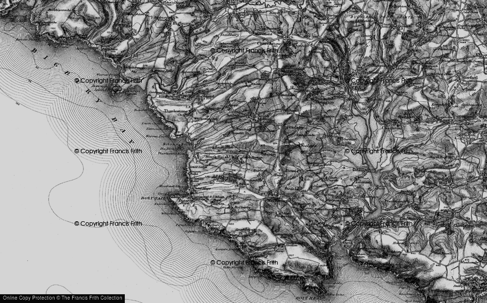 Old Map of South Huish, 1897 in 1897