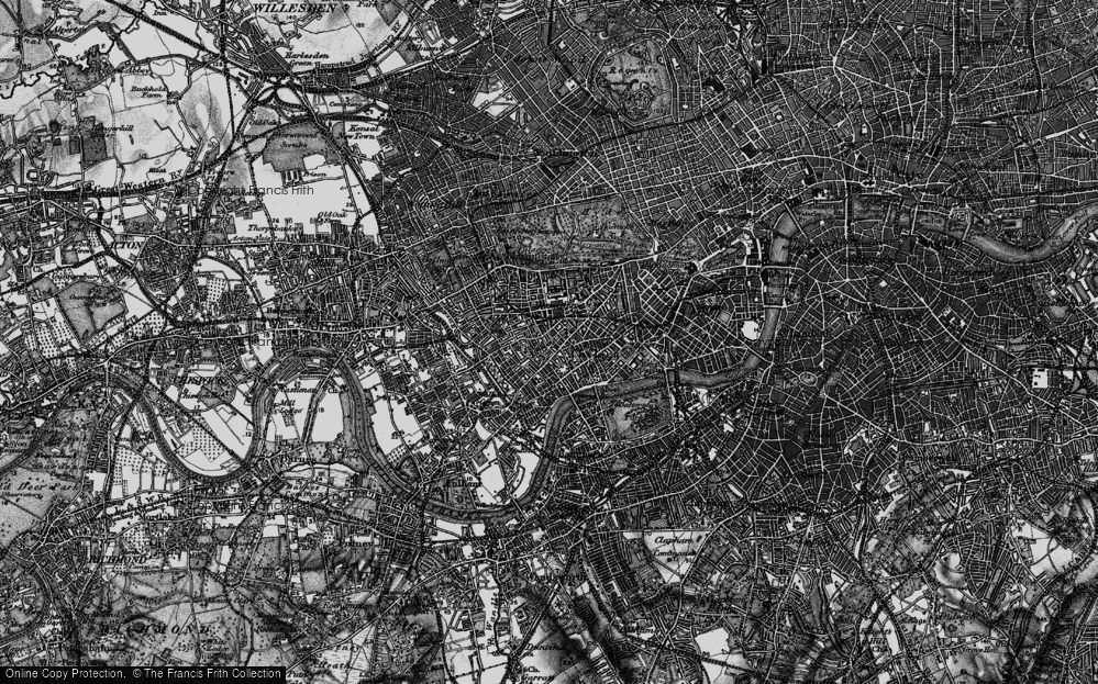 Old Map of South Kensington, 1896 in 1896