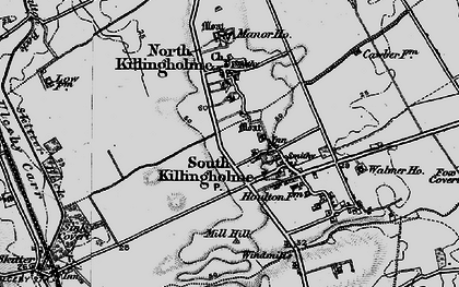 Old map of South Killingholme in 1895