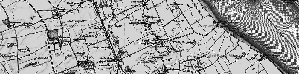 Old map of South Killingholme in 1895