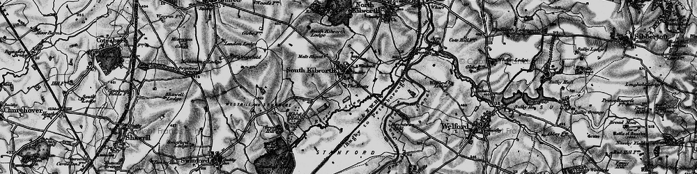 Old map of South Kilworth in 1898