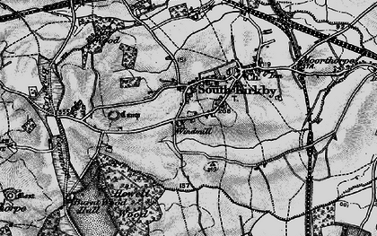 Old map of South Kirkby in 1896