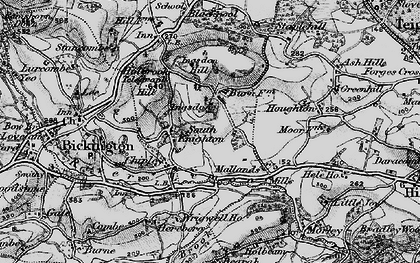 Old map of South Knighton in 1898