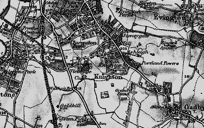 Old map of South Knighton in 1899