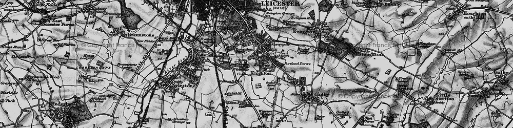 Old map of South Knighton in 1899