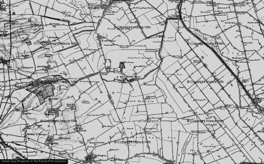 Old Map of South Kyme, 1898 in 1898
